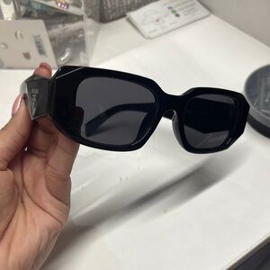 Prada Black Rectangular Sunglasses